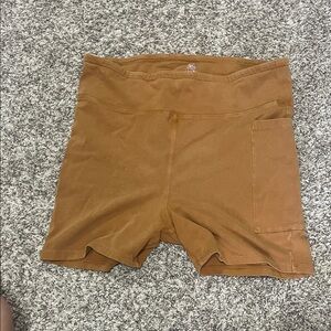 Free People Movement Biker Shorts Women's Tan Shorts